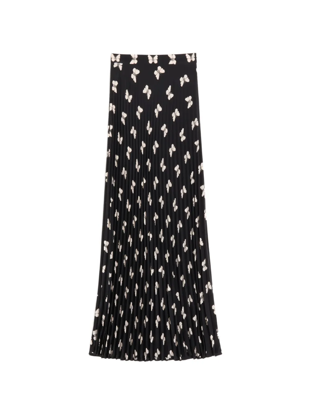 Valentino Garavani Crêpe de Chine midi-rok met Butterflow-print Zwart