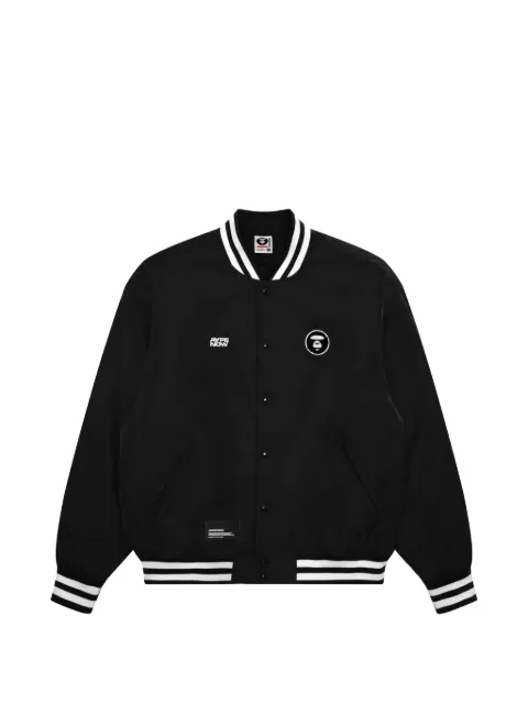 AAPE BY *A BATHING APE® logo-patch striped-trim bomber jacket
