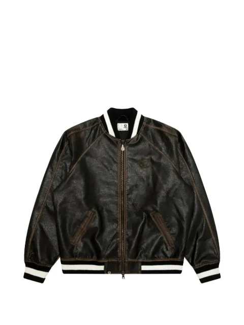 AAPE BY *A BATHING APE® faux-leather bomber jacket