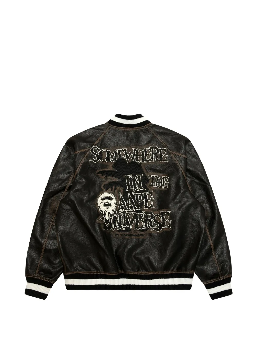 AAPE BY *A BATHING APE faux-leather bomber jacket Bruin
