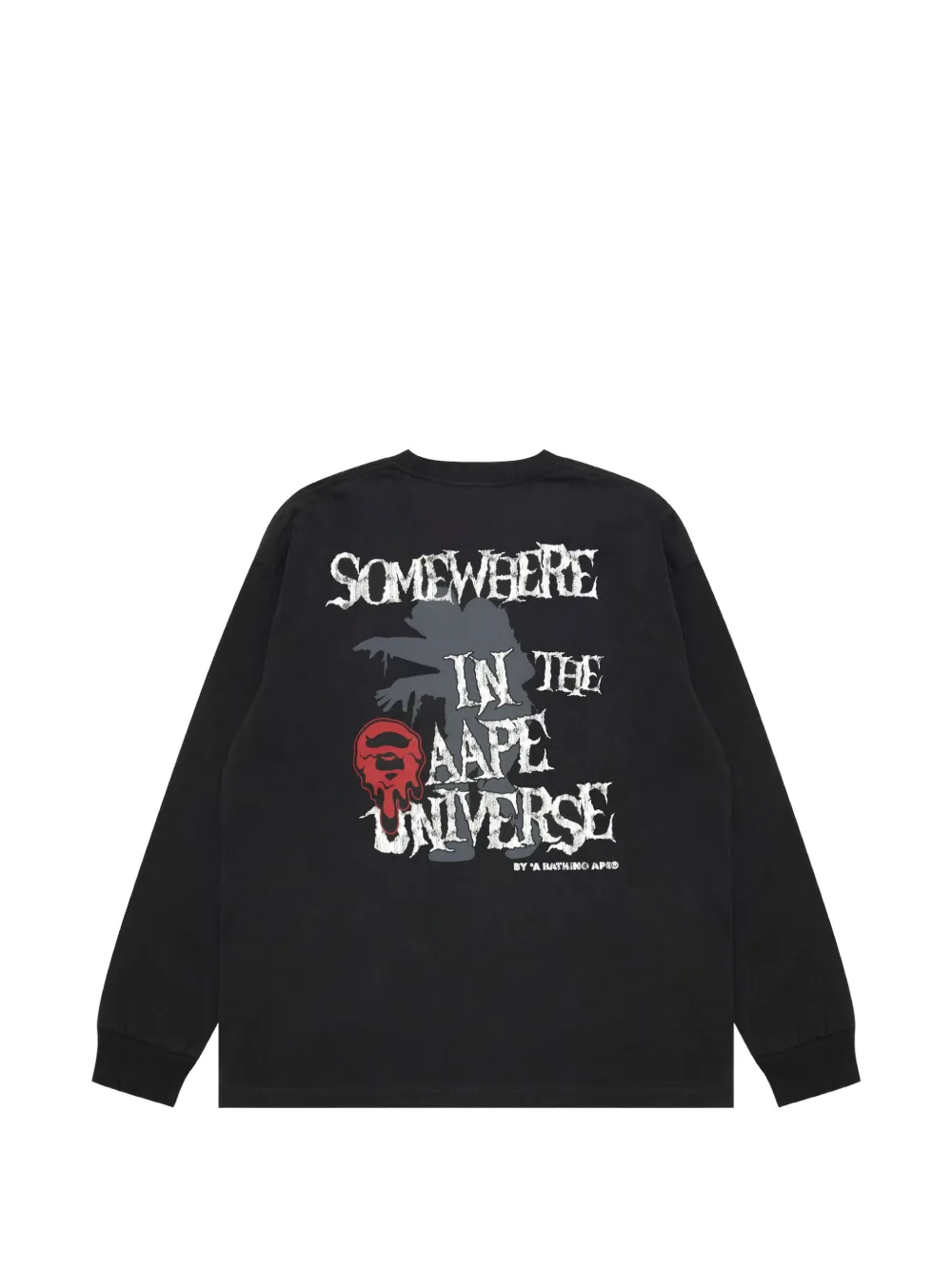 AAPE BY *A BATHING APE Trui met print Zwart