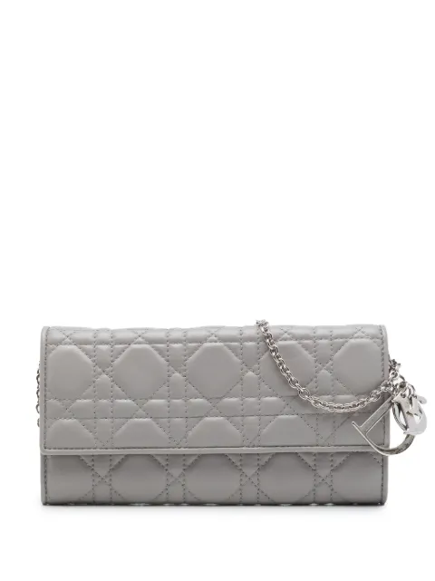 Christian Dior Pre-Owned 2011 Lambskin Cannage Lady Dior Wallet On Chain crossbody bag