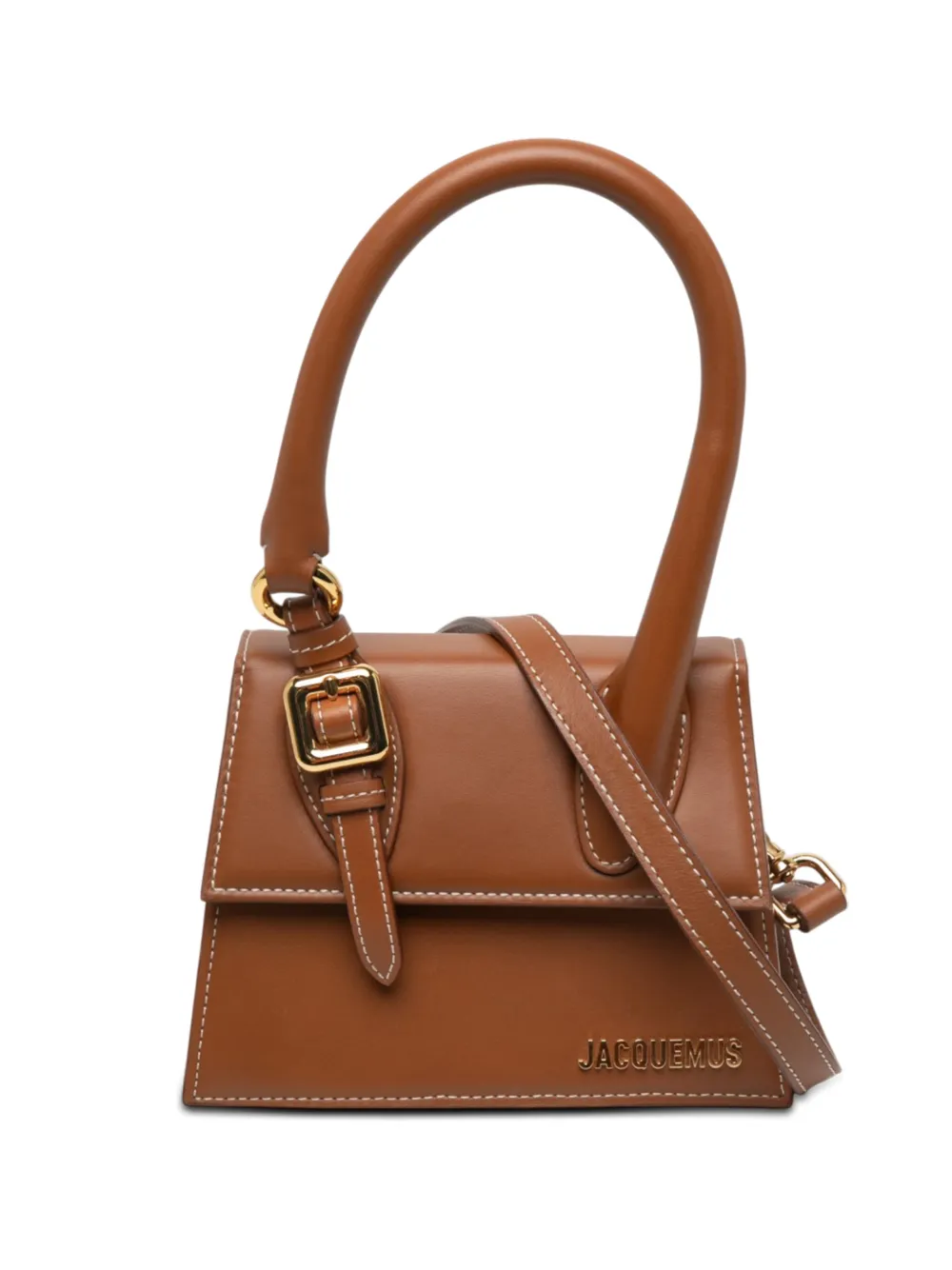 Jacquemus Pre-Owned 2000-2026 Leather Le Chiquito Moyen Boucle satchel - Marrone