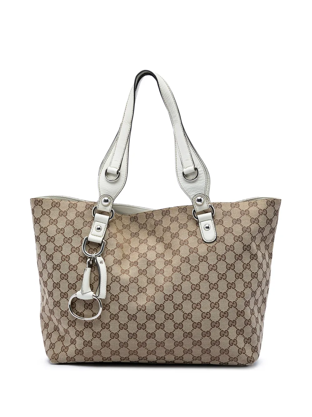 Gucci Pre-Owned 2016-2026 GG Canvas Icon Bit tote bag - Tons neutres Gucci Pre-Owned 2016-2026 GG Canvas Icon Bit tote bag - Tons neutres