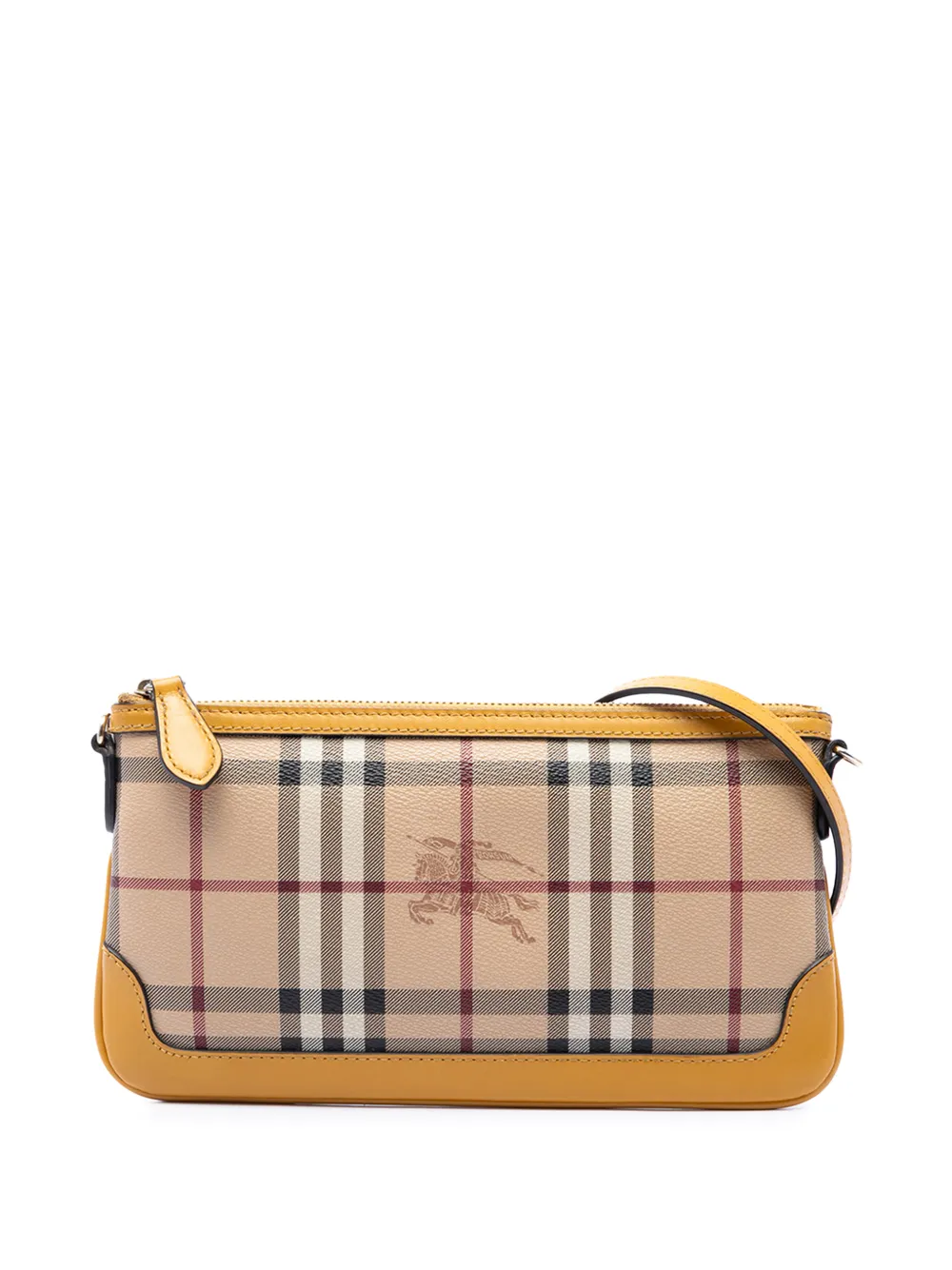 Burberry Pre-Owned 2000-2017 Haymarket Check Coated Canvas Peyton crossbody bag - Nude