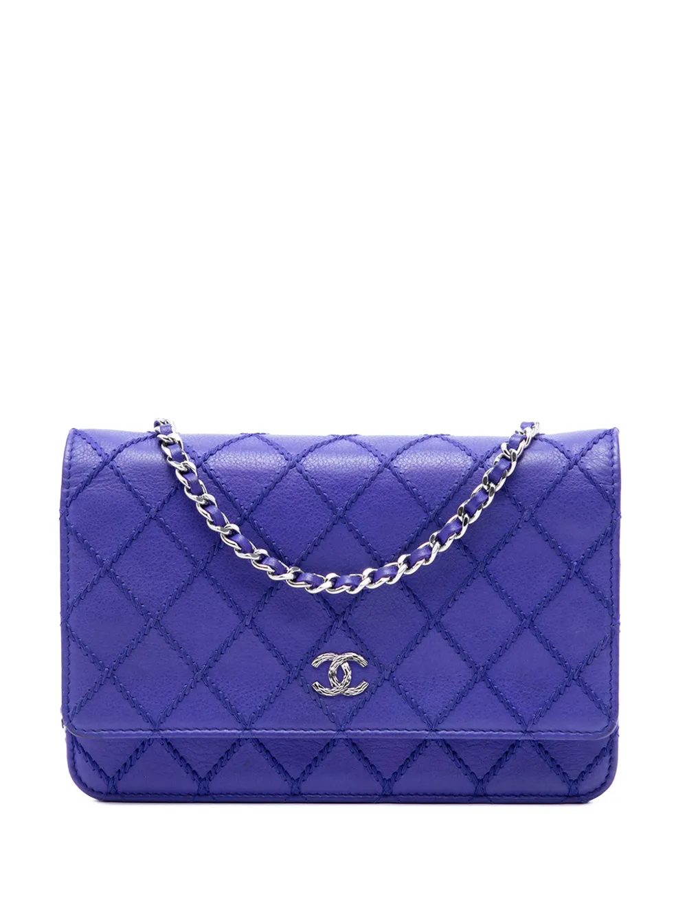 CHANEL Pre-Owned 2014 CC Quilted Calfskin Fancy Wallet On Chain crossbody bag - Viola