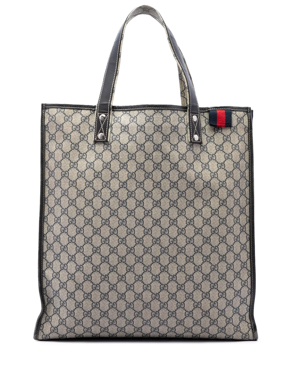 Gucci Pre-Owned 2016-2026 GG Supreme Web tote bag - Tons neutres Gucci Pre-Owned 2016-2026 GG Supreme Web tote bag - Tons neutres