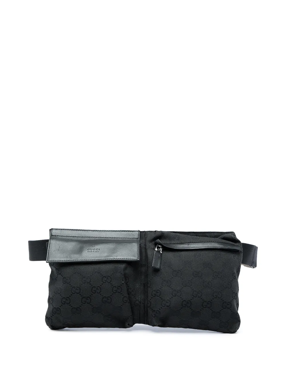 Gucci Pre-Owned 2000-2015 GG Canvas Double Pocket belt bag - Nero