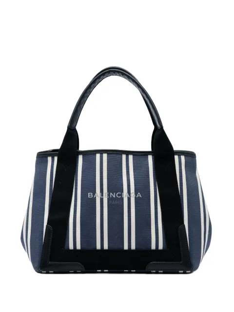 Balenciaga Pre-Owned bolso shopper Navy Cabas S a rayas de lona 2017