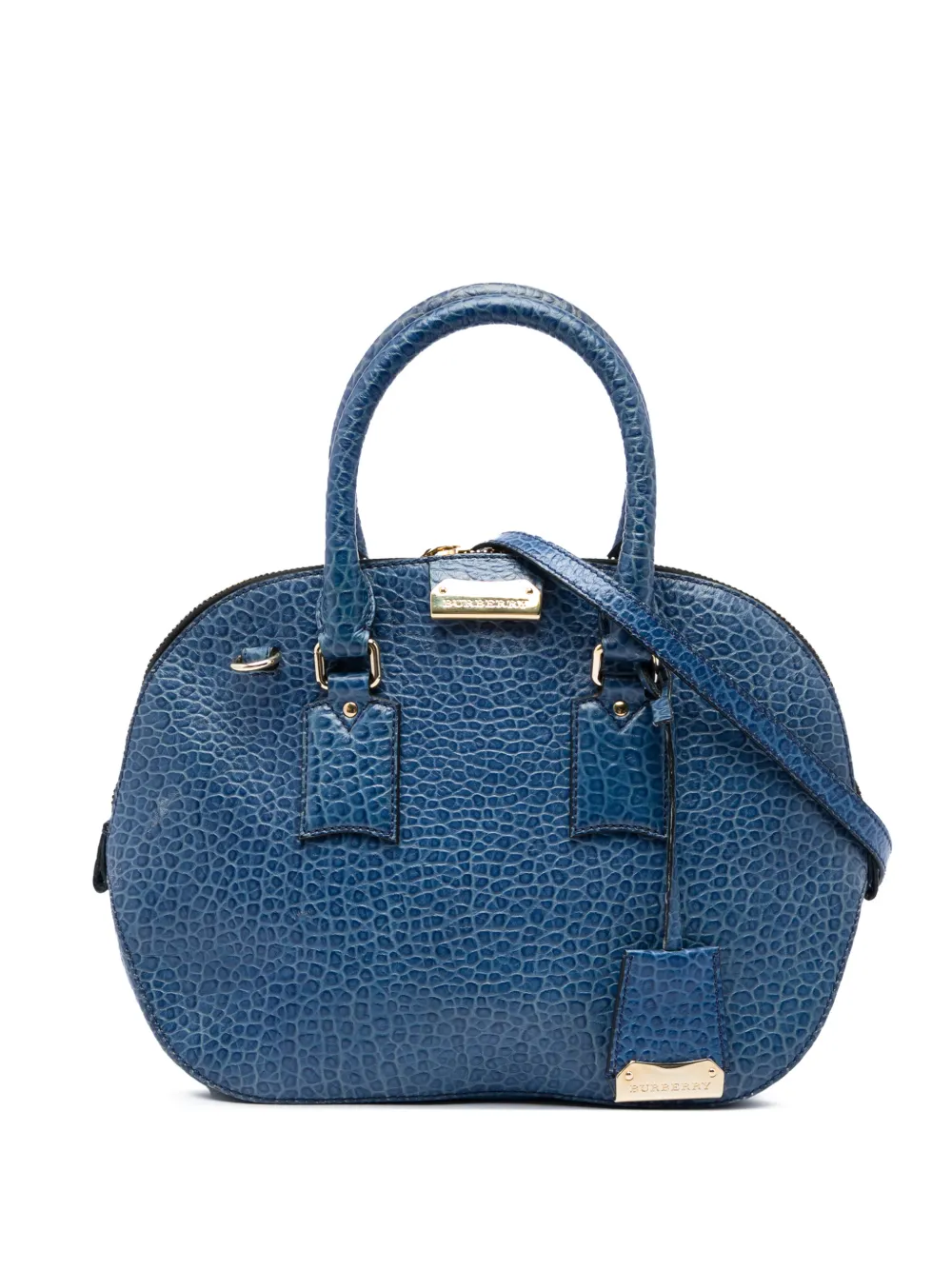 Burberry Pre-Owned 2000-2017 Small Grained Calfskin Heritage Orchard Bowling Bag satchel - Bleu
