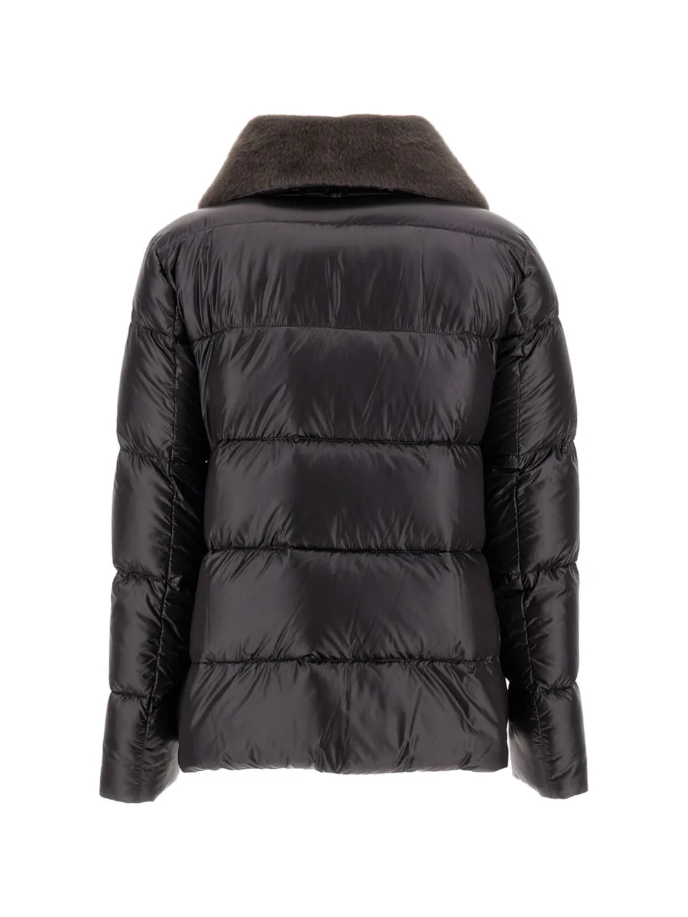 Herno Donsjack met imitatiebont Zwart