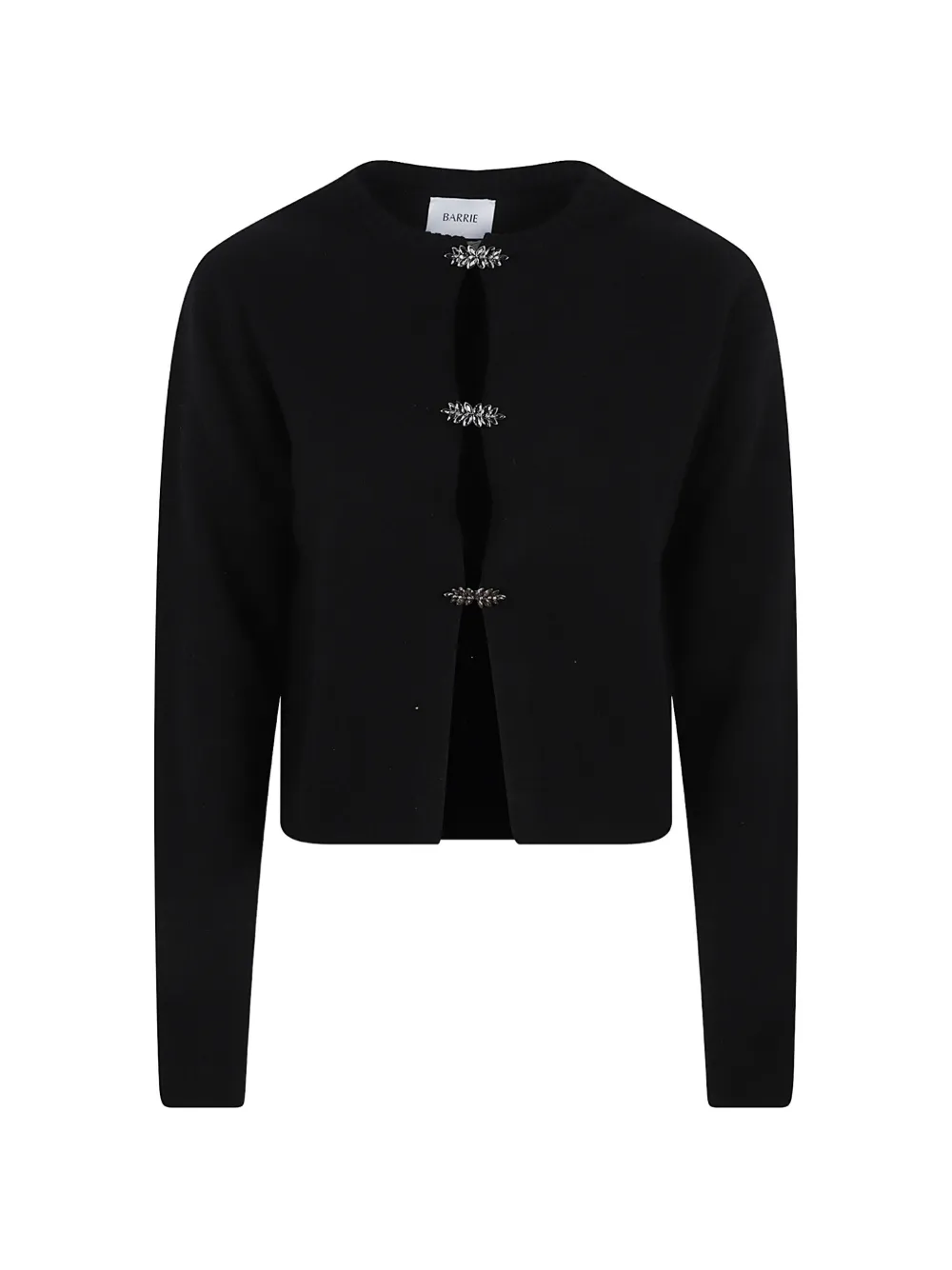 Barrie crystal-embellished cropped cardigan - Nero