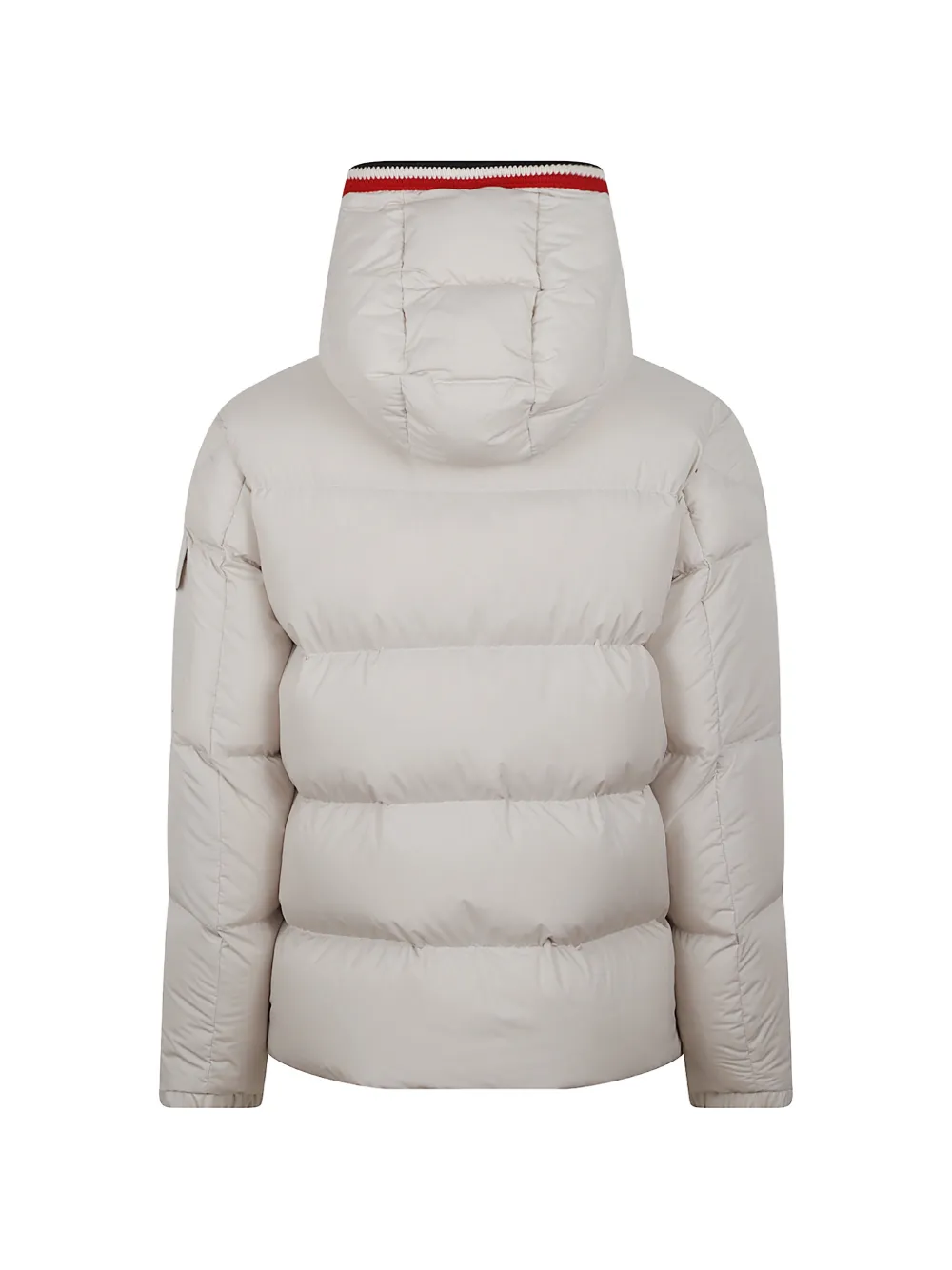 Moncler quilted hooded jacket Beige