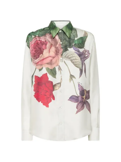Pierre-Louis Mascia Aloe botanical-print silk shirt
