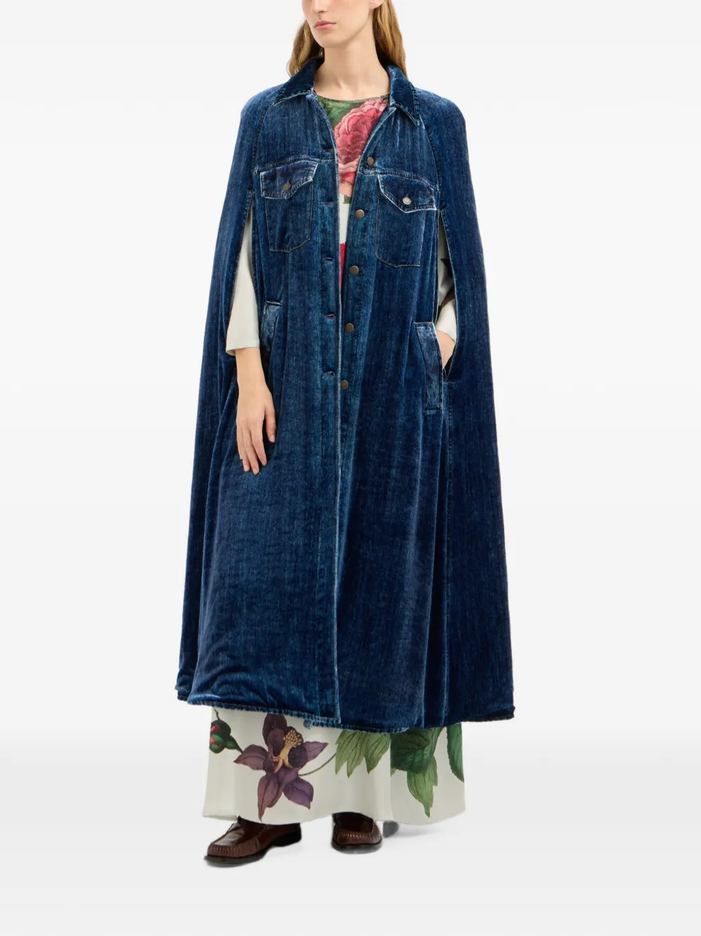 Pierre-Louis Mascia Aloe zijden maxi-jurk met bloemen-print Beige