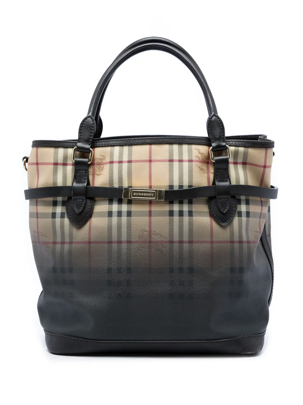 Burberry Pre-Owned 2000-2017 Haymarket Check Ombre Coated Canvas Liberton satchel - Nude