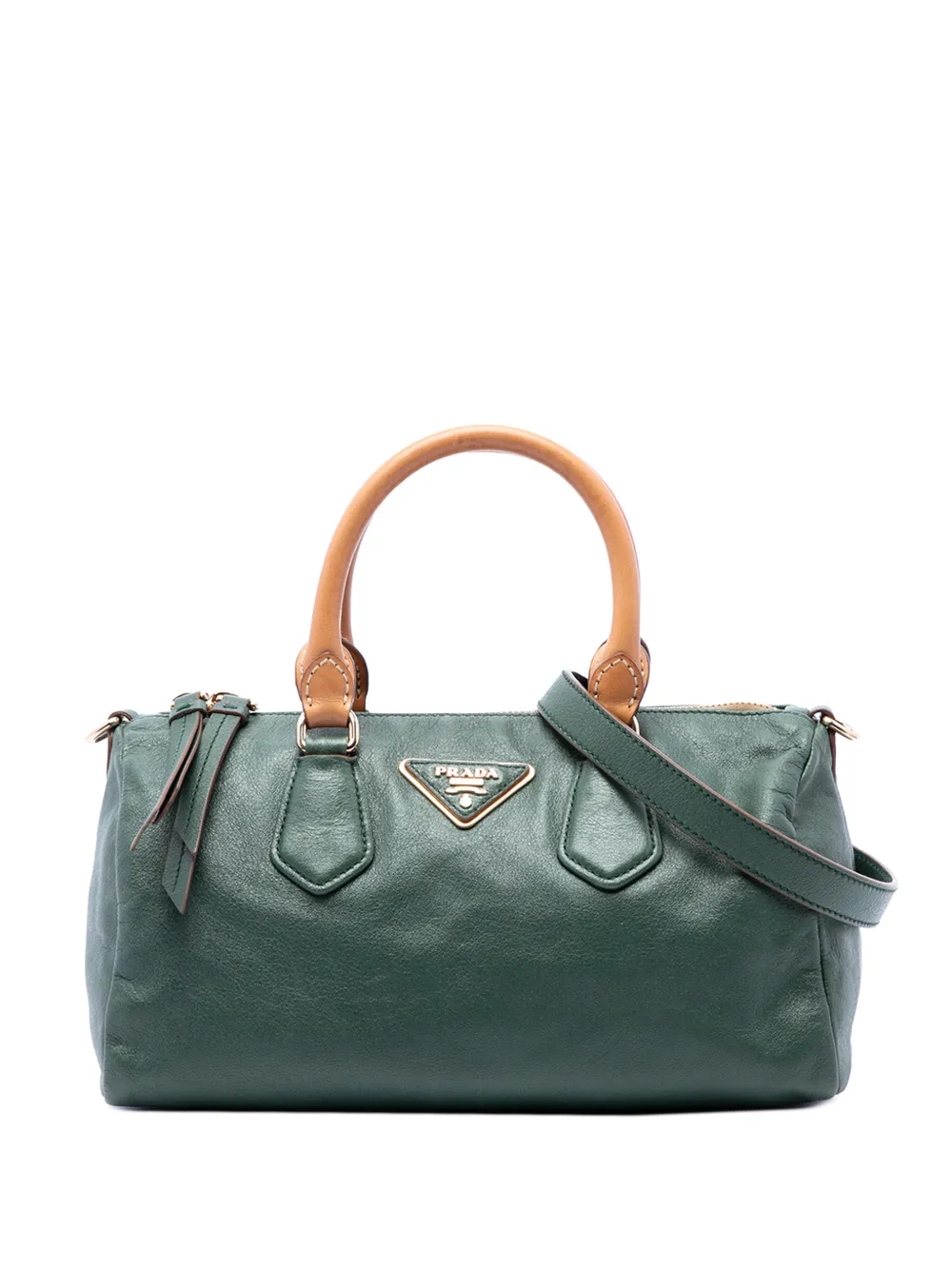 Prada Pre-Owned 2019-2026 kleine Soft Evasion Satchel-Tasche aus Kalbsleder - Grün