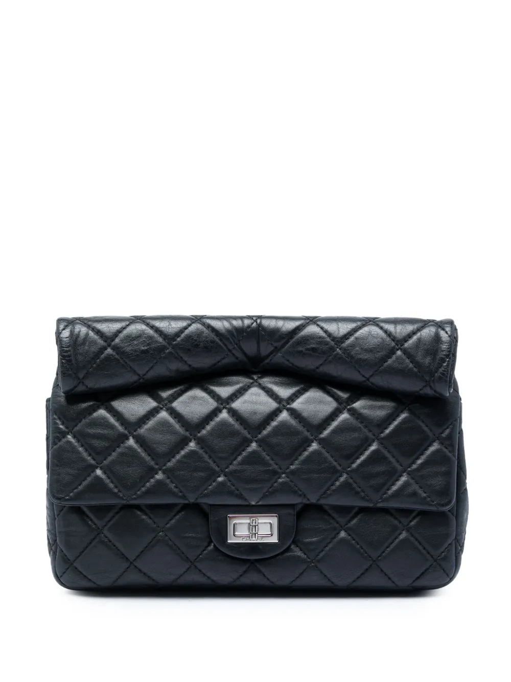 CHANEL Pre-Owned 2011 Quilted Lambskin Reissue 2.55 Roll clutch bag - Nero