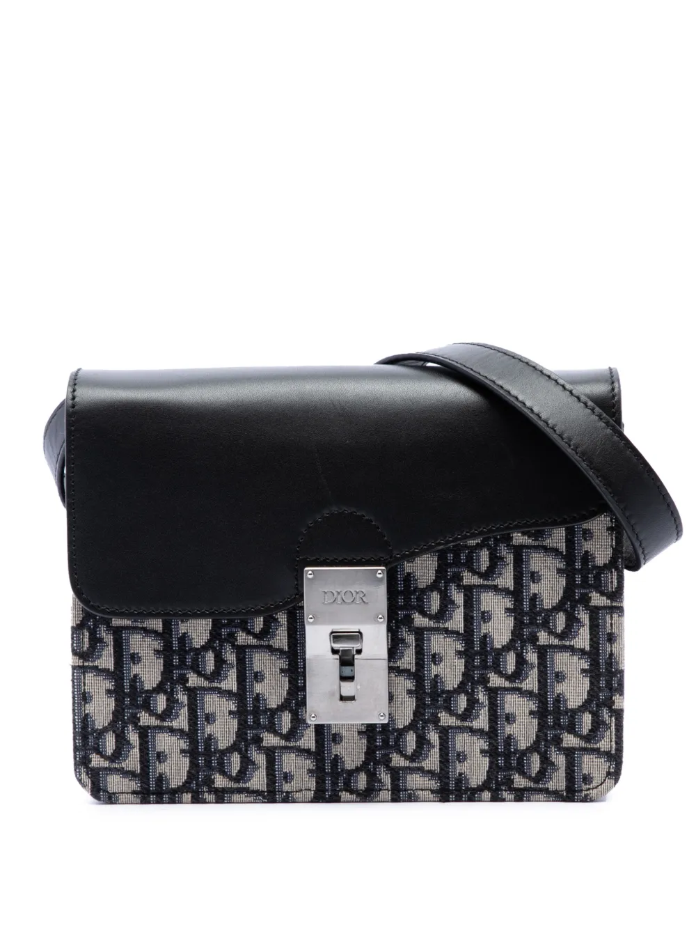 Christian Dior Pre-Owned 2020 Mini Oblique Canvas Saddle Convertible Belt Pouch crossbody bag - Blau