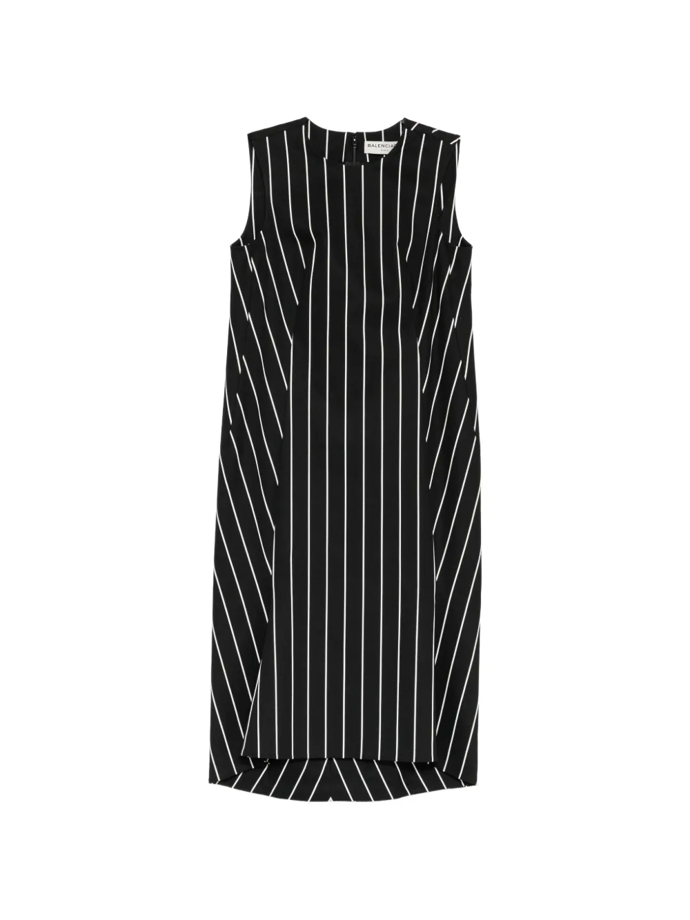 Balenciaga Gestreepte midi-jurk Zwart