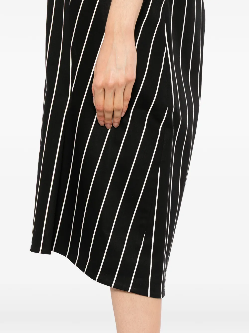 Balenciaga Gestreepte midi-jurk Zwart