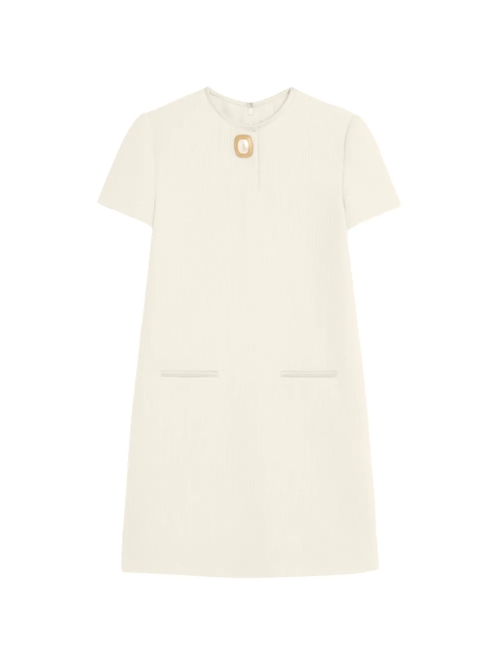 Valentino Garavani Tweed mini-jurk met klein ruitpatroon Beige