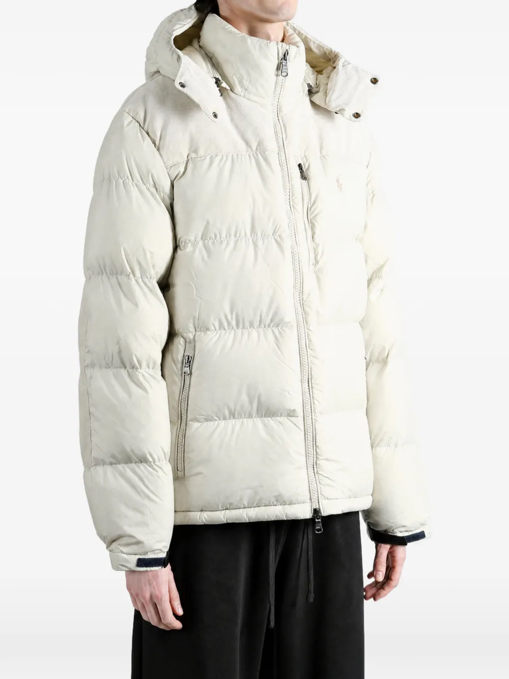 Polo Ralph Lauren corduroy-panelled quilted jacket Beige