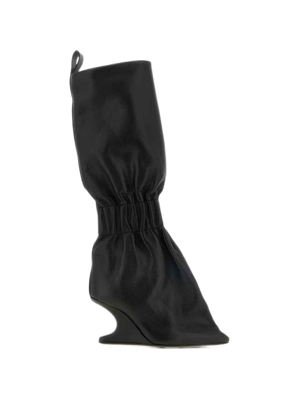 Rick Owens tower cantitaquito 8 in black grainy cow boots - Noir