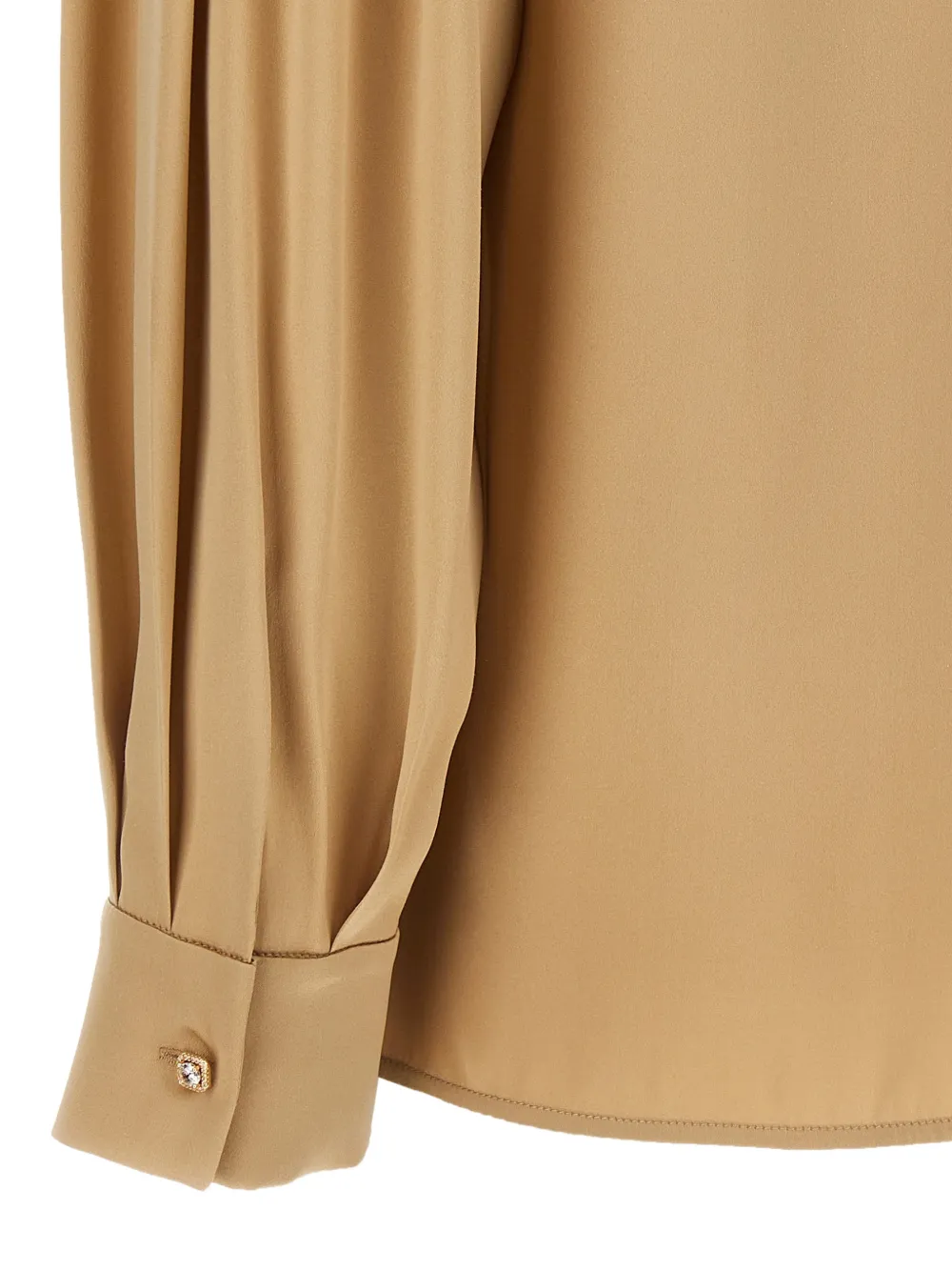 Max Mara Vongola blouse met plooien Beige