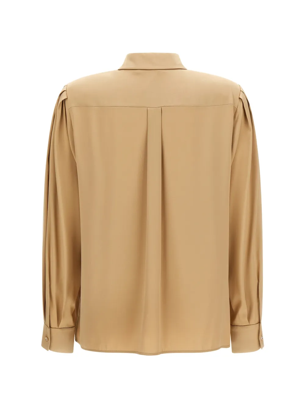 Max Mara Vongola blouse met plooien Beige