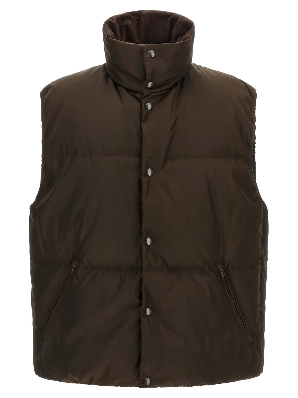 Prada Re-Nylon padded gilet - Marrone