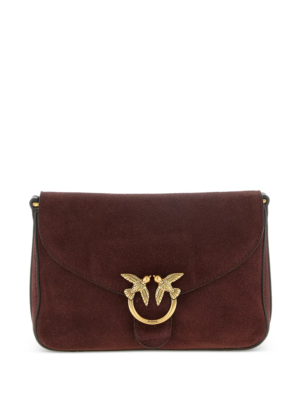 PINKO small Love suede crossbody bag - Rot