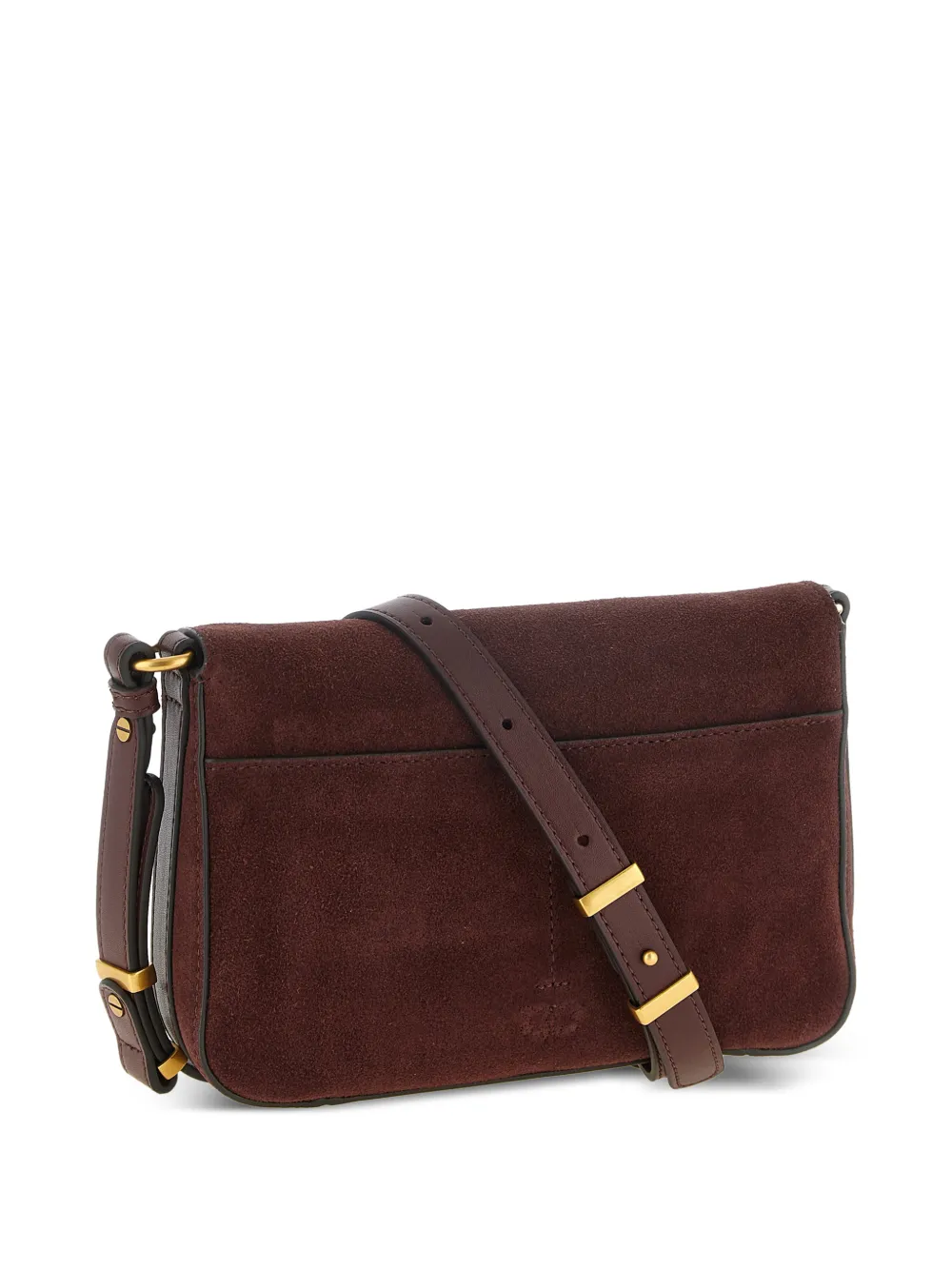 PINKO Kleine Love suède crossbodytas Rood