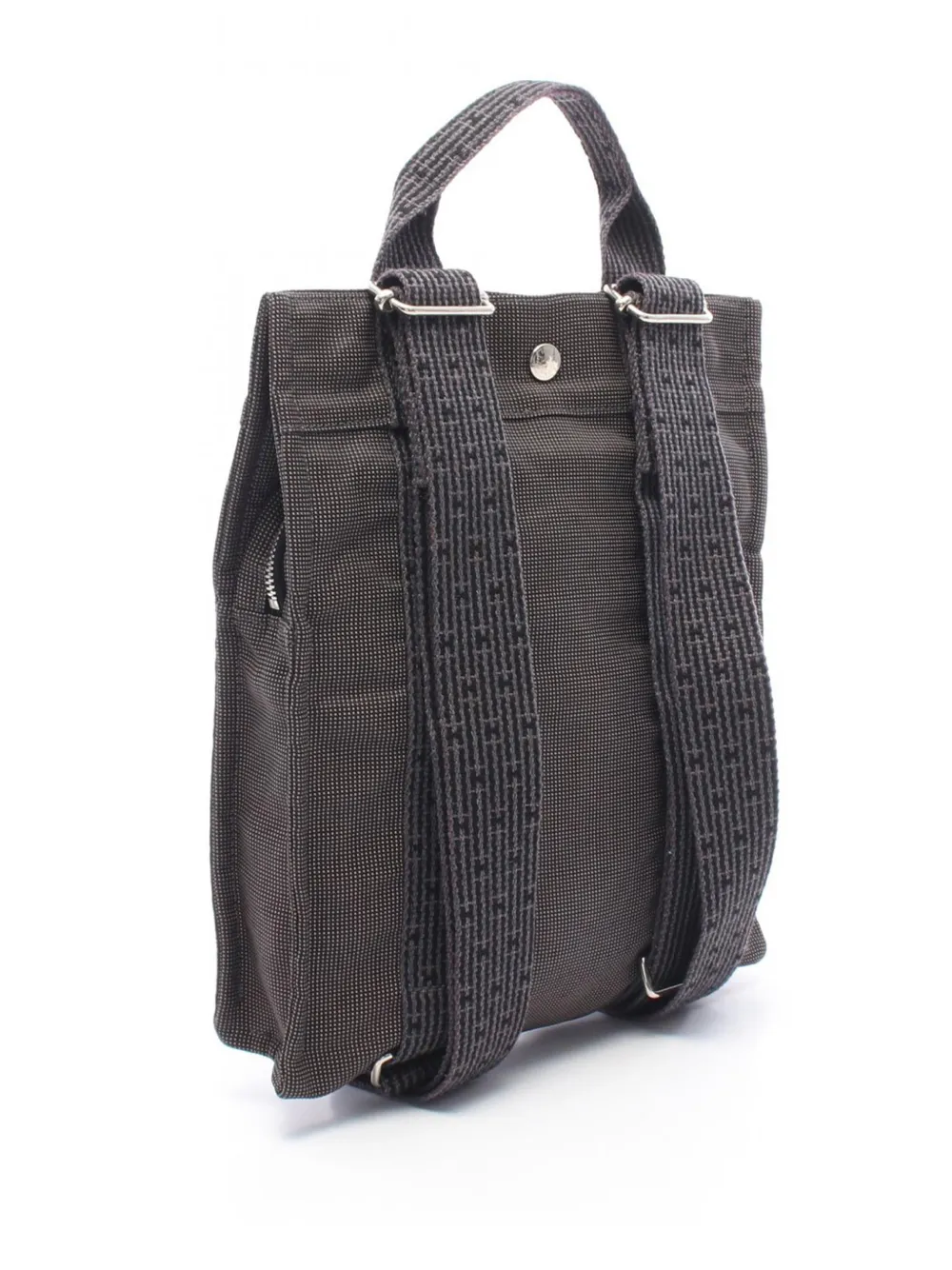 Pre-owned Hermes 1990-2010 Canvas Herline Pm Backpack In Grey