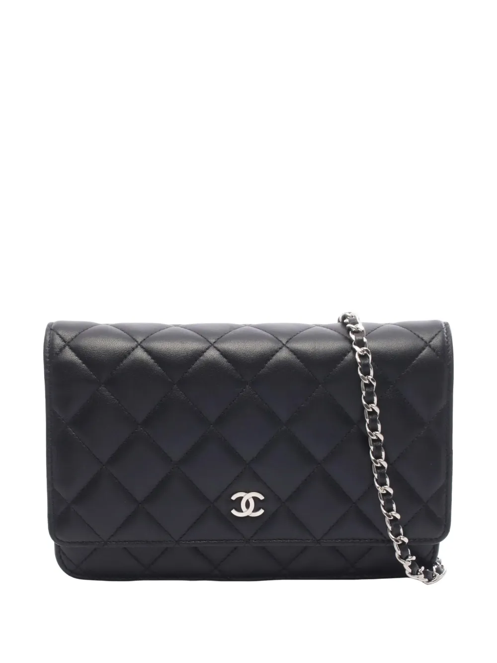 CHANEL Pre-Owned 2012 CC Quilted Lambskin Wallet On Chain crossbody bag - Nero