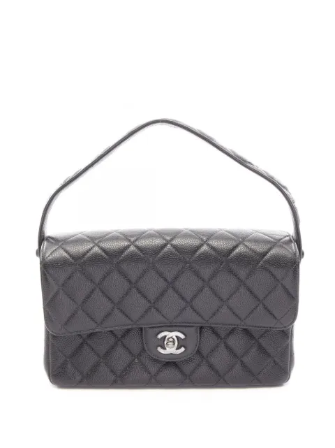 CHANEL Pre-Owned bolso de mano Double Sided Flap de piel caviar con diseño acolchado 1996-1997