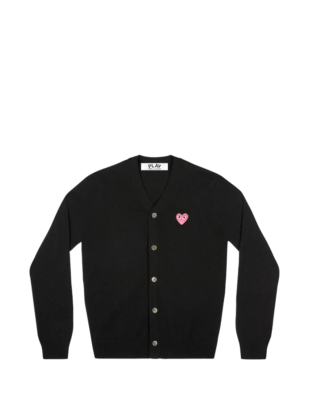 Comme Des Garçons Play heart-patch V-neck cardigan - Noir Comme Des Garçons Play heart-patch V-neck cardigan - Noir
