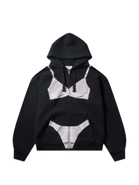 Vaquera Trompe L'Oeil graphic-print hoodie