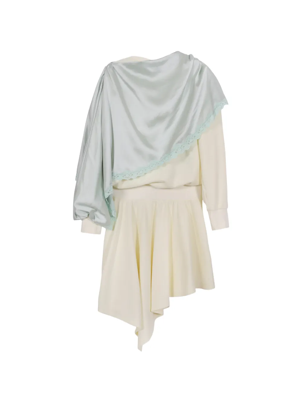 Sandy Liang Tulsa asymmetric mini dress - Tons neutres Sandy Liang Tulsa asymmetric mini dress - Tons neutres