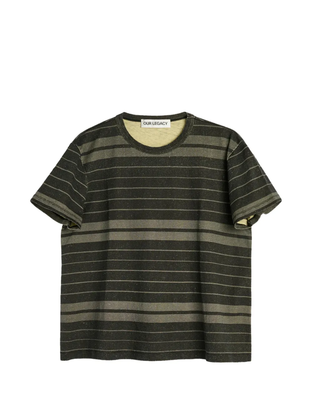 OUR LEGACY Classic T-shirt ziggy stripe ease jersey - Noir OUR LEGACY Classic T-shirt ziggy stripe ease jersey - Noir