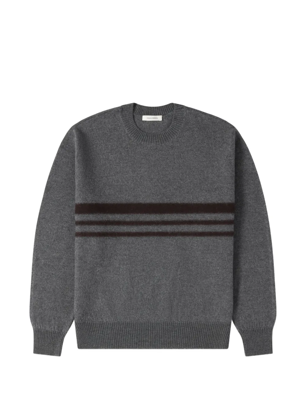 Craig Green felt-stripe sweater - Gris