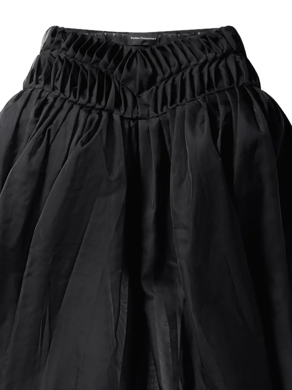 PAULINE DUJANCOURT Rebecca Hazy organza midi-rok Zwart