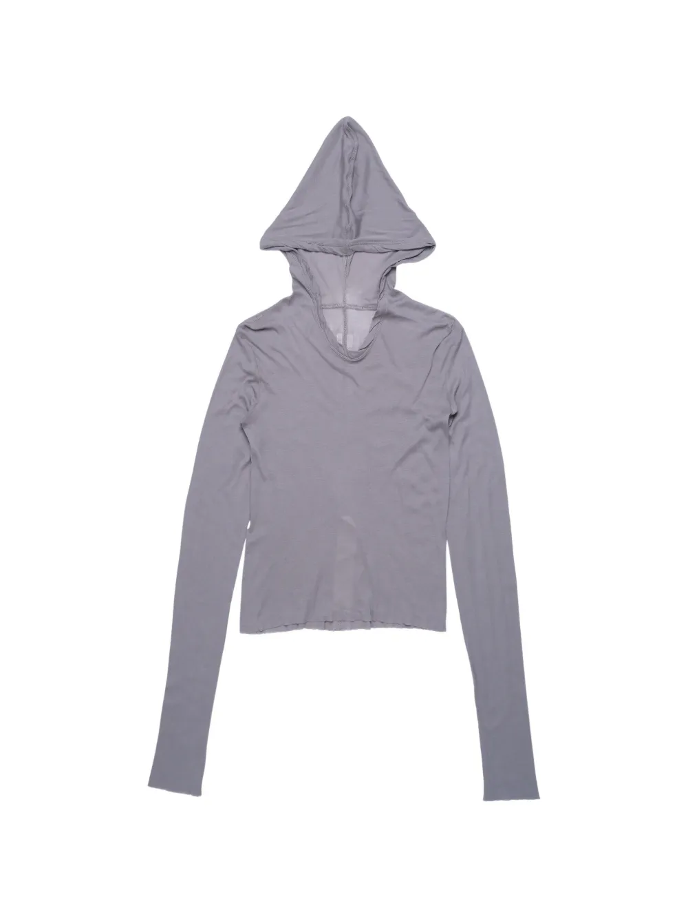 Rick Owens cropped hooded bib long-sleeve T-shirt