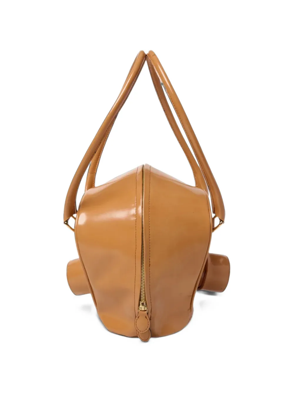 Doublet Gas Mask leren shopper Bruin