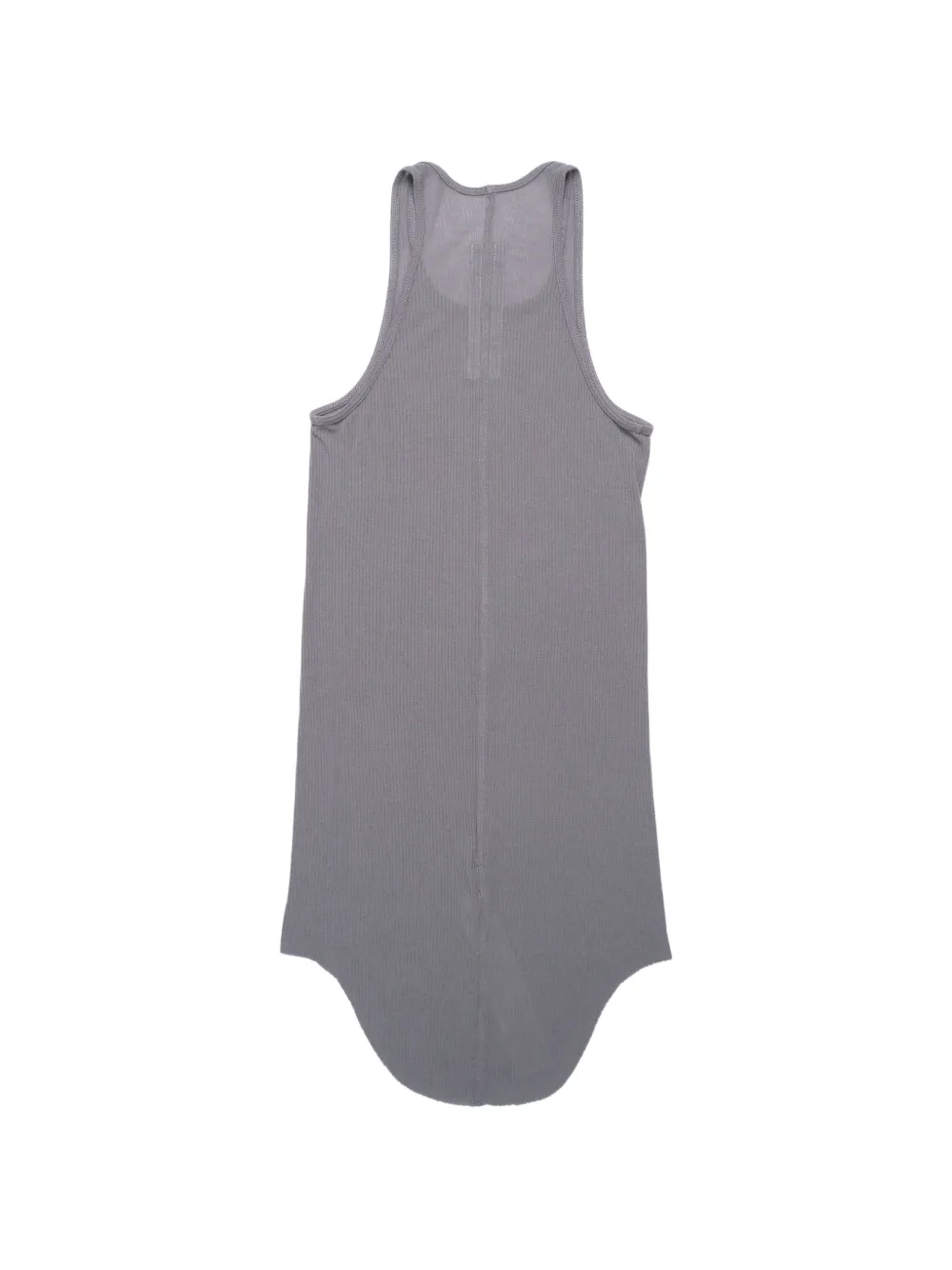 Rick Owens Ribgebreide top met gewelfde zoom Grijs