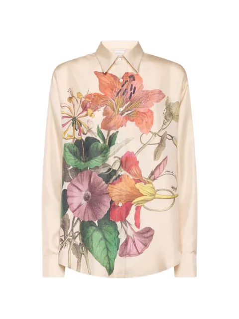 Pierre-Louis Mascia Aloe floral-print silk shirt