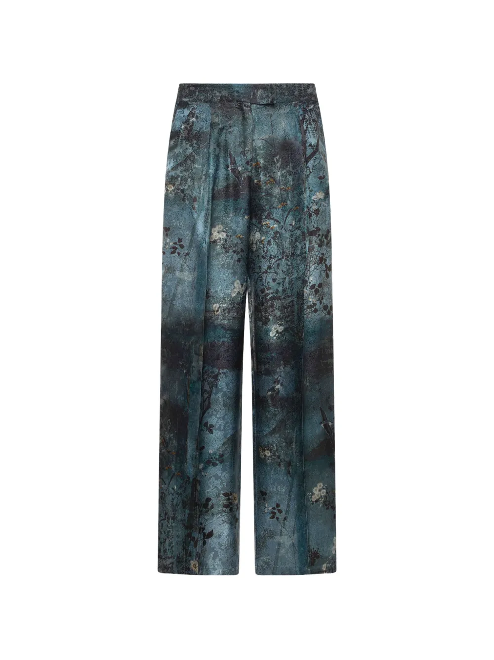 Pierre-Louis Mascia floral-print wide-leg trousers - Blu