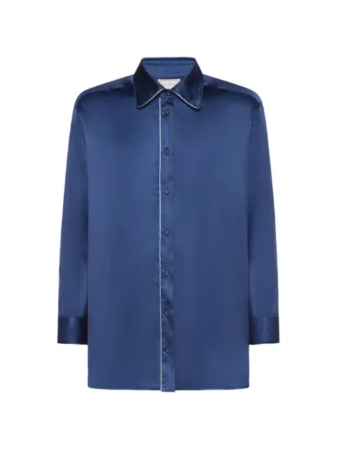 Pierre-Louis Mascia Mutka piping-detail silk shirt