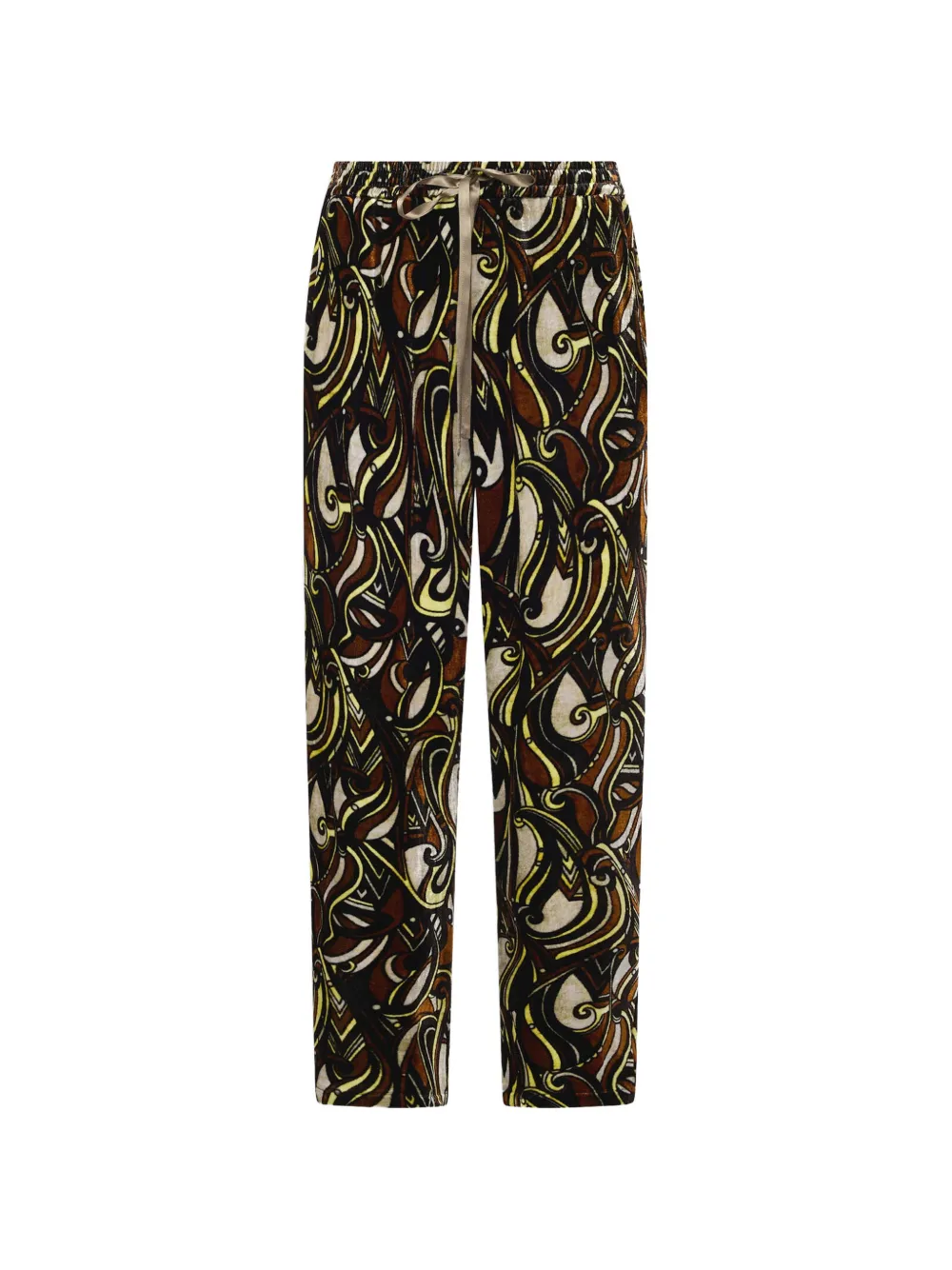 Pierre-Louis Mascia Kanada swirl-pattern trousers - Marrone