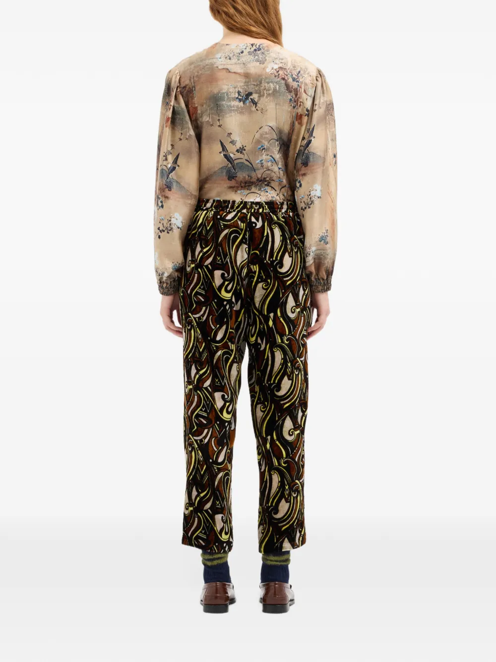 Pierre-Louis Mascia Kanada broek met wervel-patroon Bruin